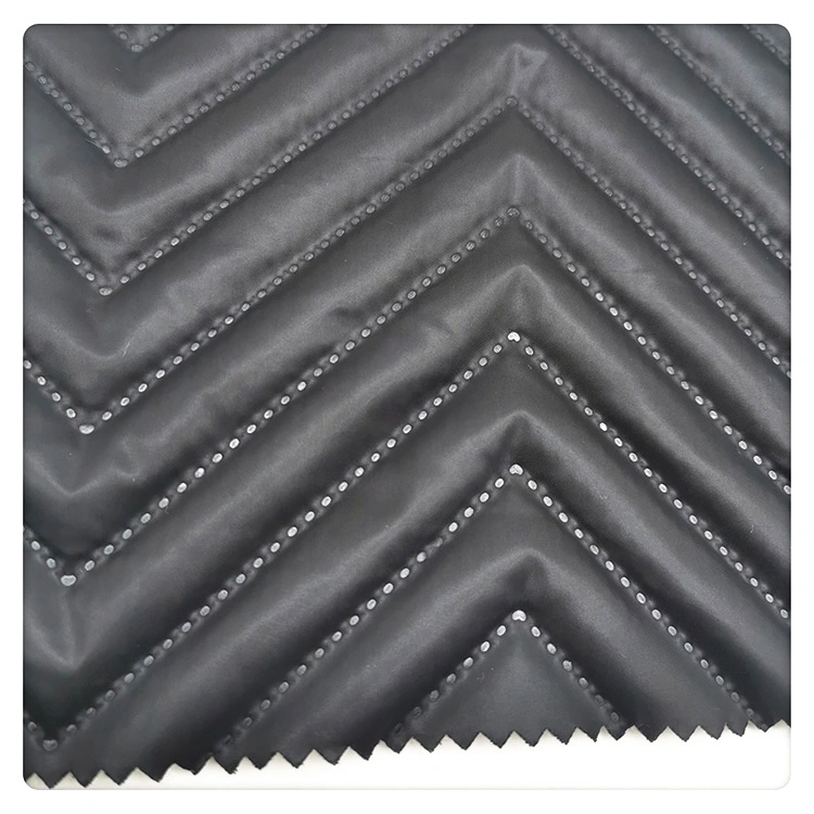 300t Polyester Taffeta Quilting Fabric Ultrasonic Embossing Waterproof Winter Jacket Fabric