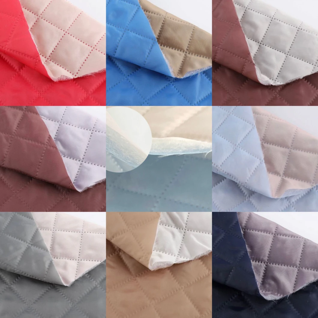 China Wholesale Fabric Market Furniture Fabric Polyester Quilted/Ultrasonic Quilting/Quilt Fabric for Garment and Upholstery/Winter Jacket