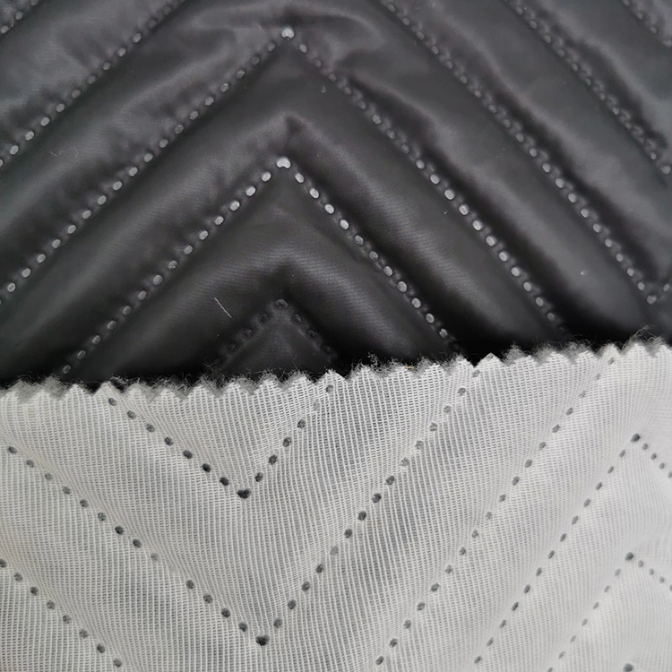 300t Polyester Taffeta Quilting Fabric Ultrasonic Embossing Waterproof Winter Jacket Fabric