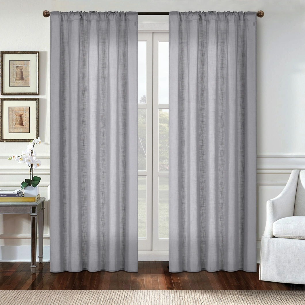 2023 High Standard Luxury Home Textile Fabric 100%Polyester Curtain Fabric with High Shading for Sheer Curtain Linen Fabric