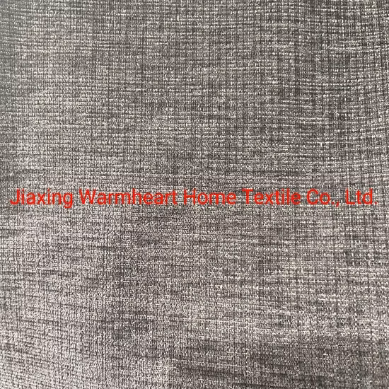 Tissu de chenille en polyester pour le tissu d'ameublement de literie de sofa de meubles (WH209)