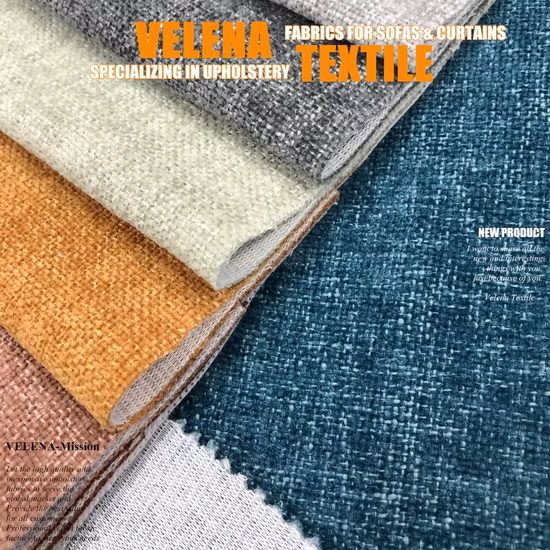 Nouvelle Arrivée Polyester Lin Look Tissu D'ameublement Meubles Canapé Rideau Textile À La Maison De Haute Qualité Chine Usine