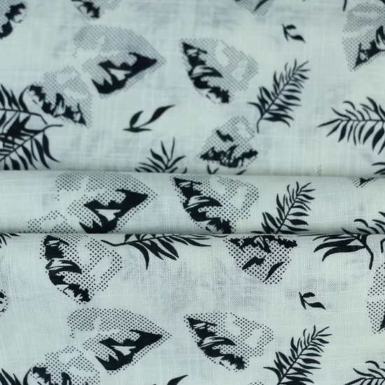Usine de gros 100 % coton doux tissu de lin d'impression pour les vêtements