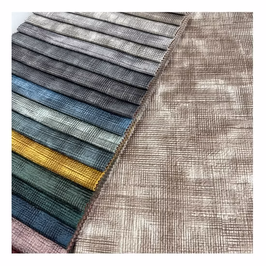 Moscou doux dubaï tissu 100% polyester Hollande velours teinture avec tapisserie d'ameublement imprimé canapé meubles maison Textile tissu